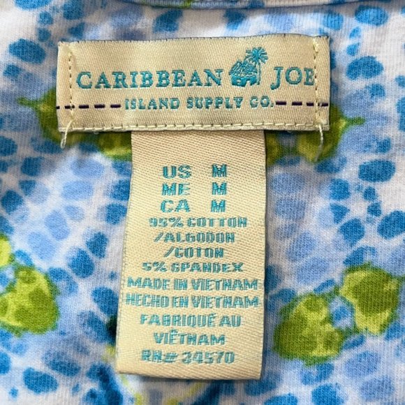 Caribbean Joe Women’s Tie-Dye Pattern Collared Shirt Top Size M - Picture 3 of 3
